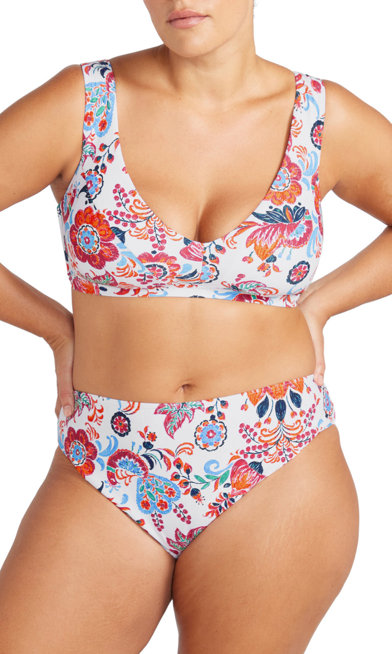 Loquacious Magritte Bikini Top White