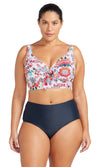 Loquacious Mondrian Reversible High Waist Swim Pant