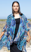 Aboriginal Art Chiffon Shawl Calm Place