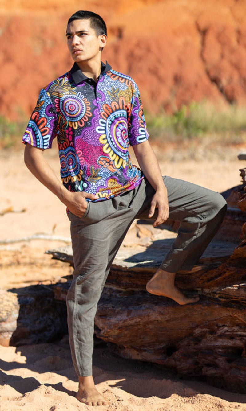 Aboriginal Art Unisex Polo Celebration