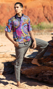 Aboriginal Art Unisex Polo Celebration