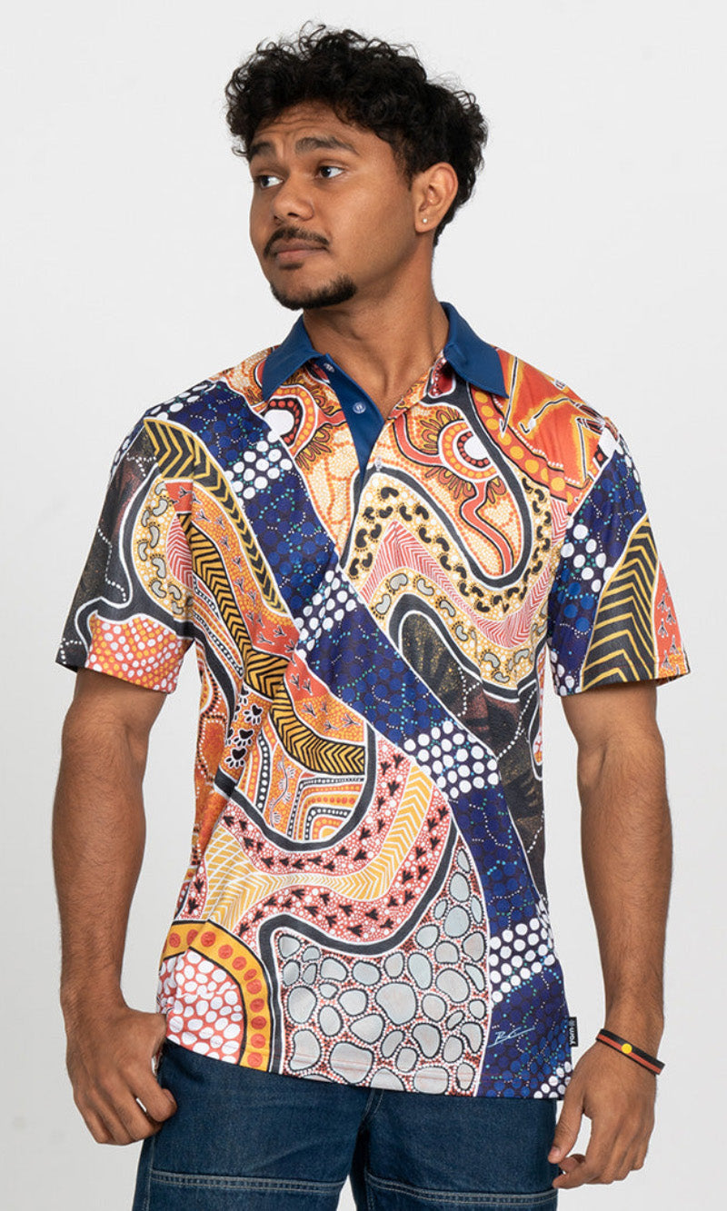 Aboriginal Art Unisex Polo A Father's Teachings