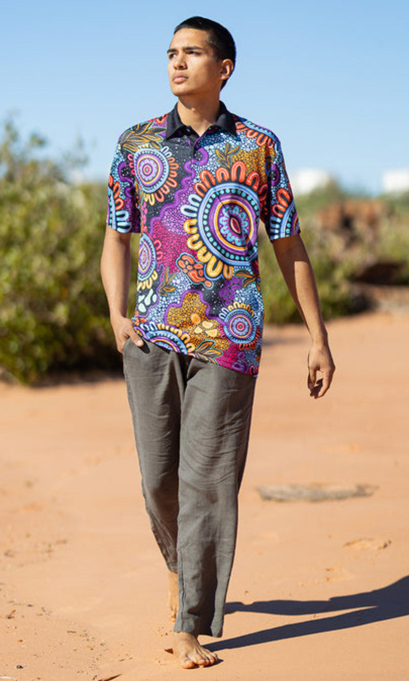 Aboriginal Art Unisex Polo Celebration