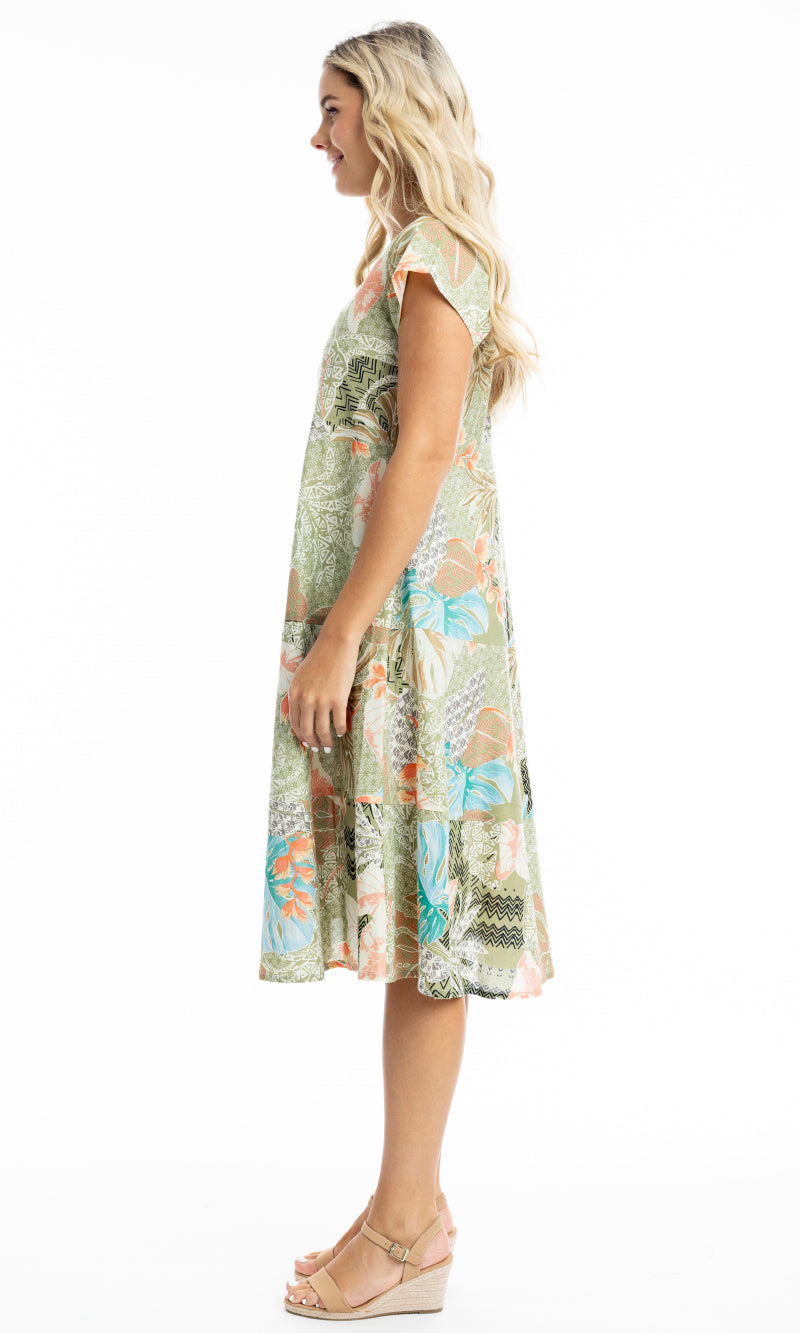 Cotton Dress Bias with Front Pockets Algarve