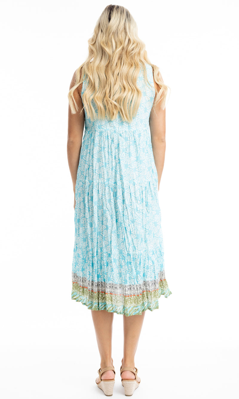 Cotton Dress Boho Sleeveless Algarve