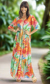 Rayon Dress Maxi with V Neck Alisa