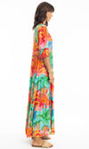 Rayon Dress Maxi with V Neck Alisa