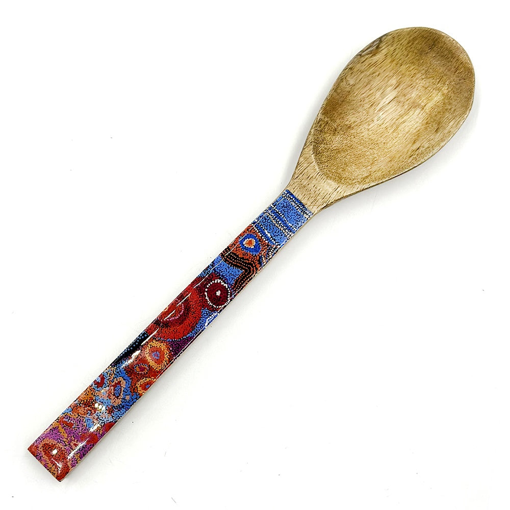 Aboriginal Art Serving Spoon – Wood by Andrea Mimpitja Adamson