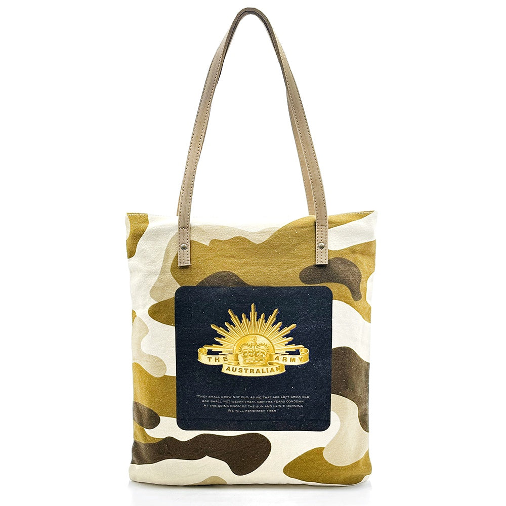 Shoulder Tote Bag Leather Trimmed by Australian Army