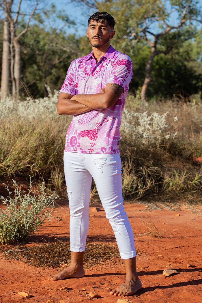 Aboriginal Art Unisex Polo Back to Country