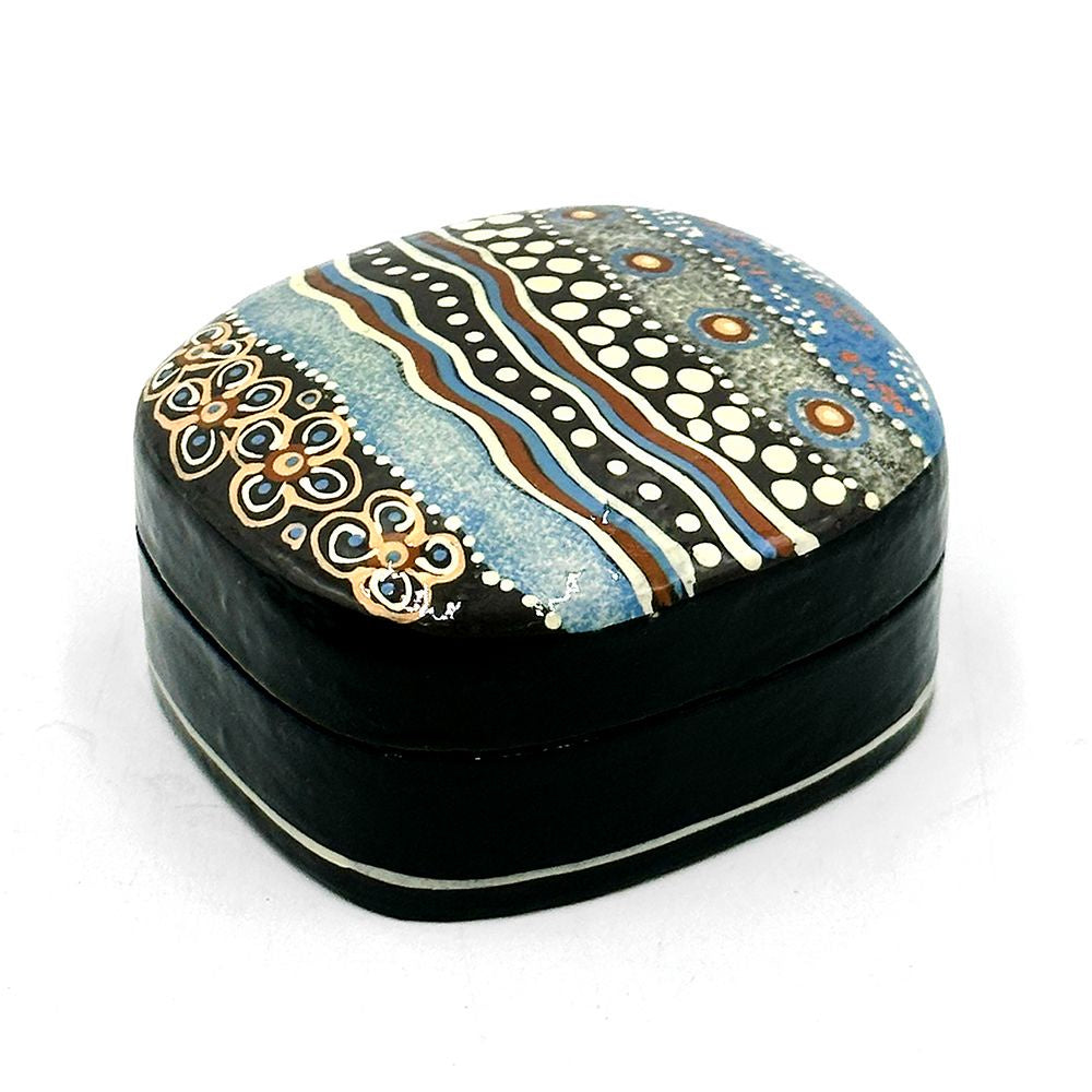 Aboriginal Art Medium Lacquer Box by Bianca Gardiner-Dodd