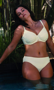 Beach Waves Linen UW Gathered Full Cup Bikini Top, Special Order D Cup to H Cup