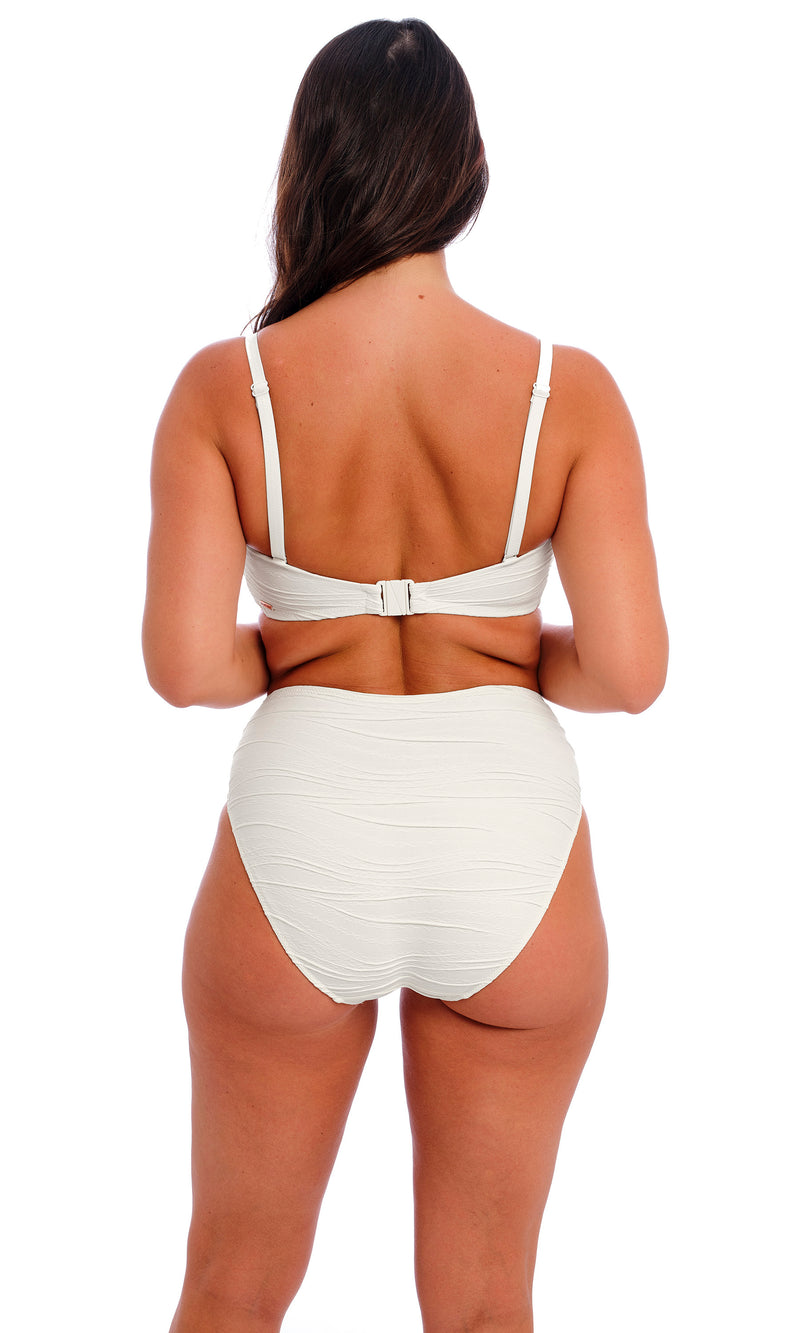 Beach Waves Linen High Waist Bikini Brief, Special Order S - 2XL