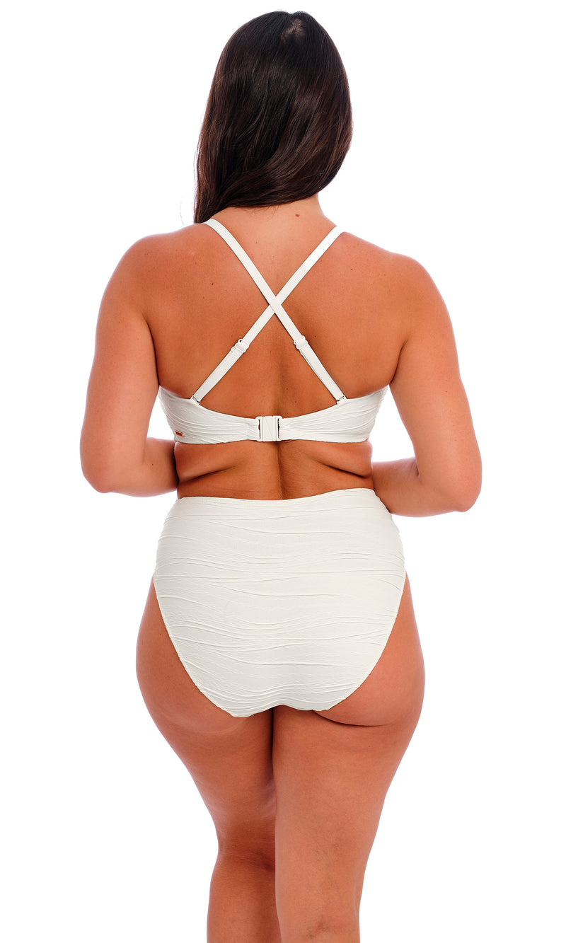 Beach Waves Linen High Waist Bikini Brief, Special Order S - 2XL