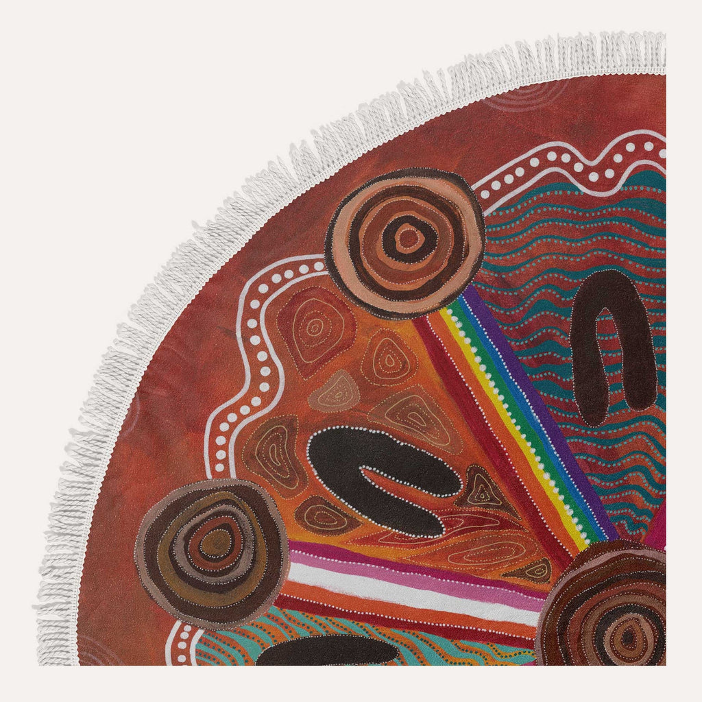 Aboriginal Art Beach Towel Gulumarrigu