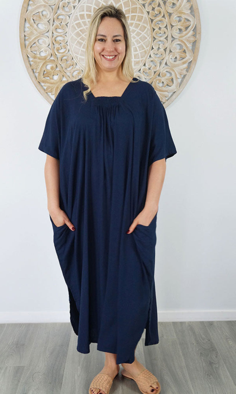 Rayon Bermuda Kaftan Plain, More Colours