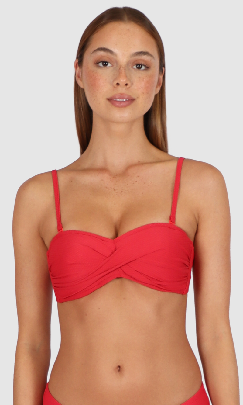 Rococco Twist Bandeau Bikini Top, More Colours