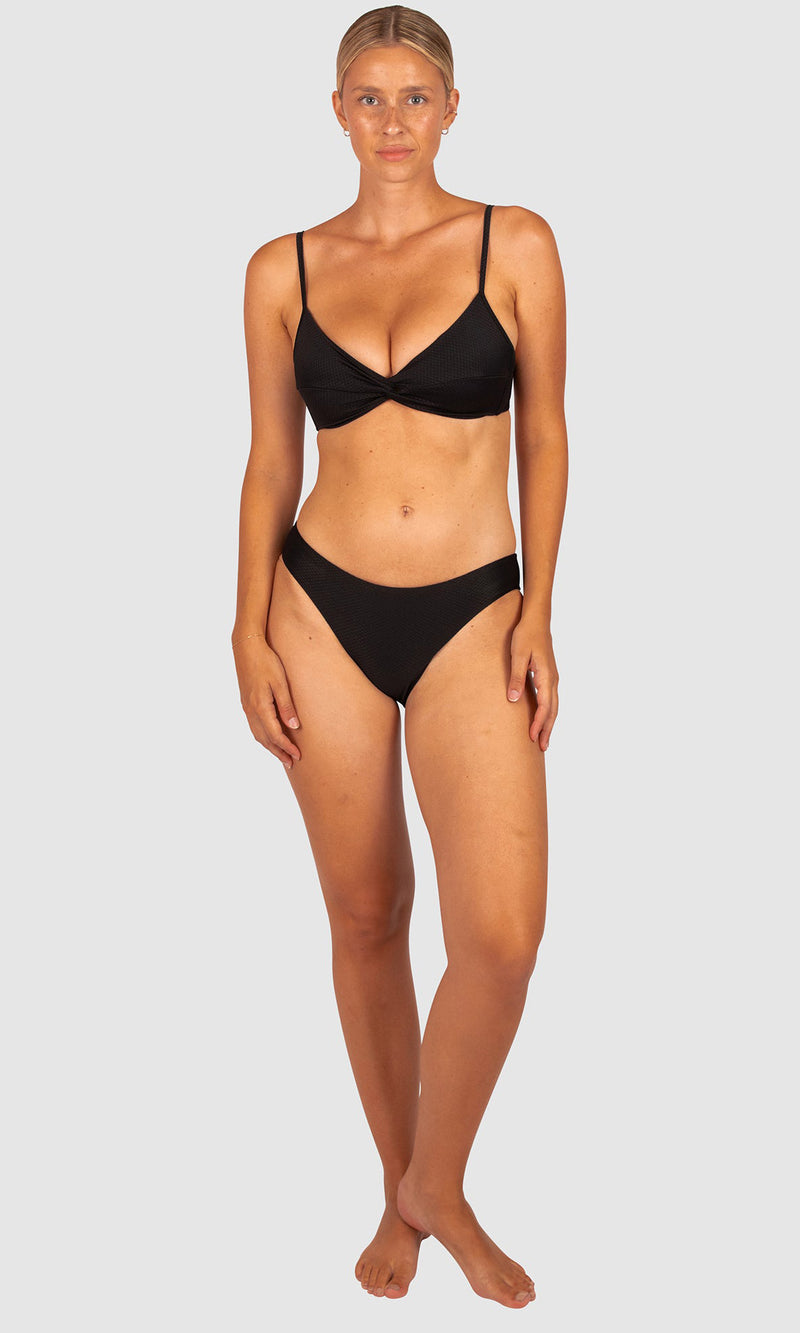 Rococco Twist Bralette Bikini Top Nero