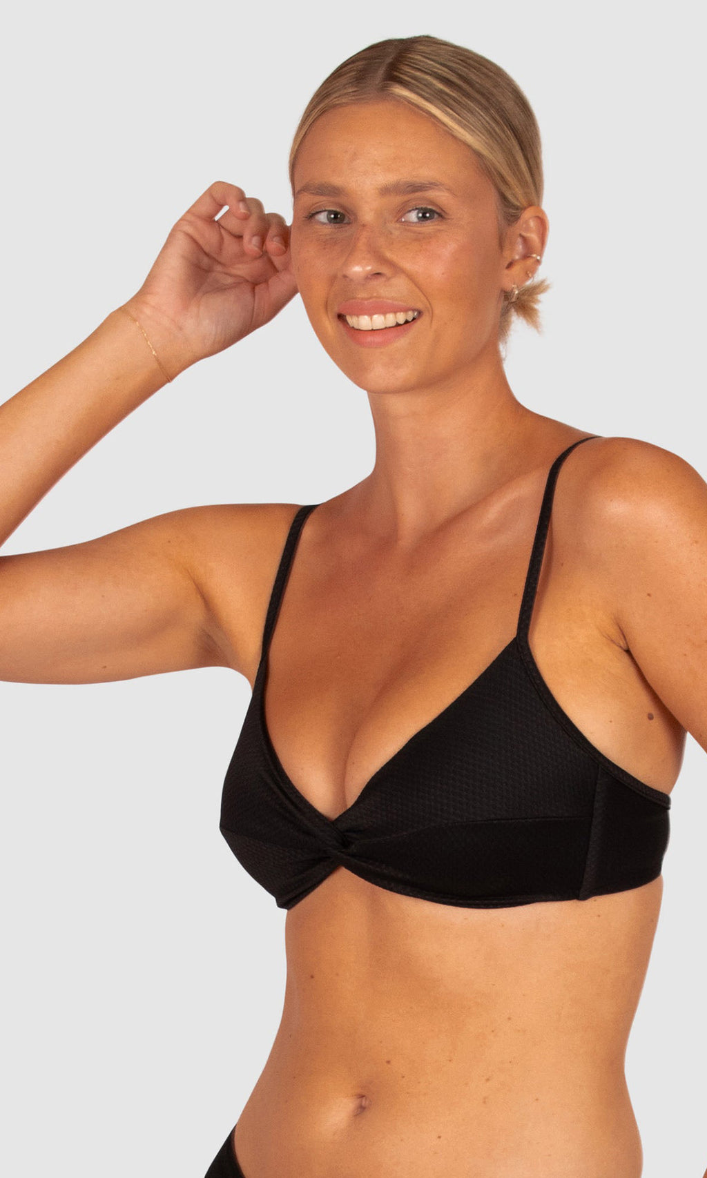 Rococco Twist Bralette Bikini Top Nero