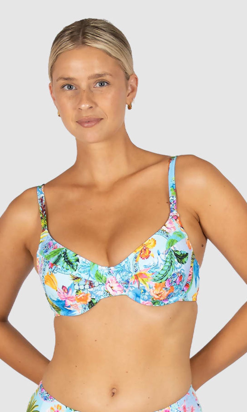Sardinia C/D Balconette Bikini Top Ocean