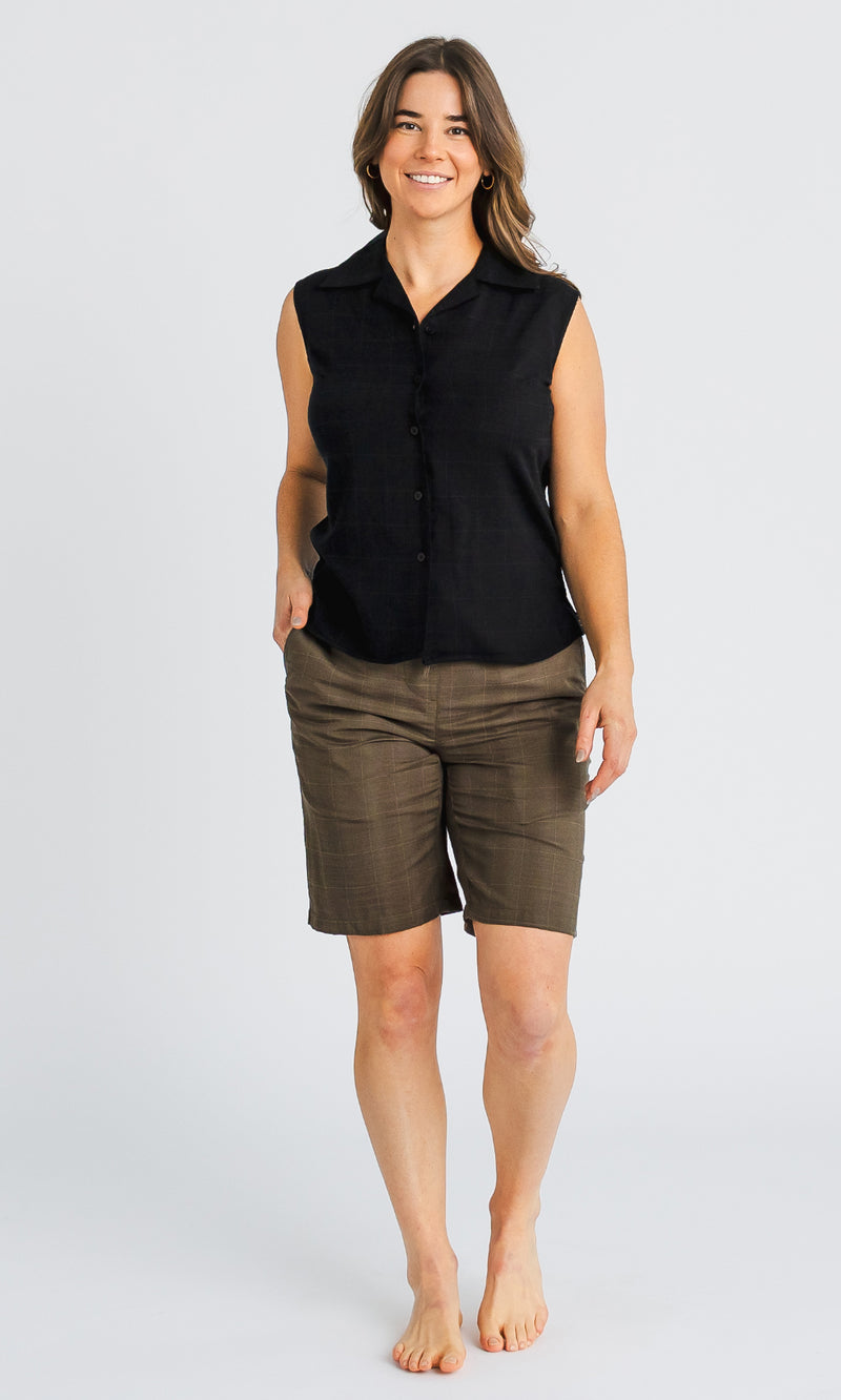 Bamboo Ladies Shirt Sleeveless Plain, More Colours