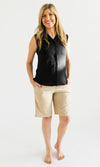 Bamboo Ladies Shirt Sleeveless Plain, More Colours