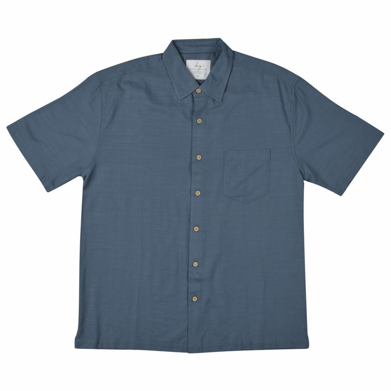 Bamboo Men's Shirt Blue Steel