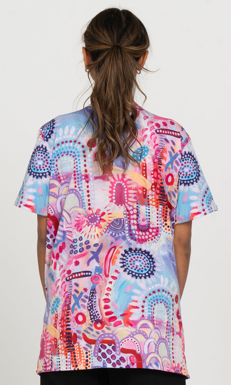 Aboriginal Art Ladies Three Pocket Scrub Brighter Futures