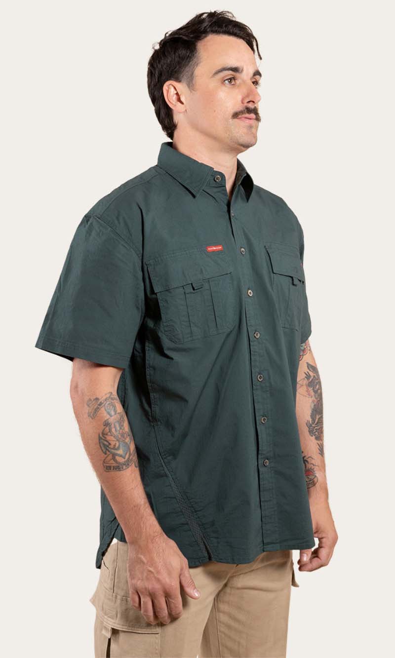 Bulgarra Mens Ripstop Full Button Work Shirt, More Colours