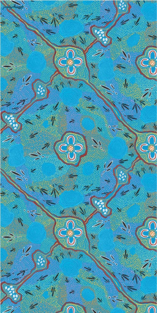 Aboriginal Art Microfibre Beach Towel by Glenny Naden