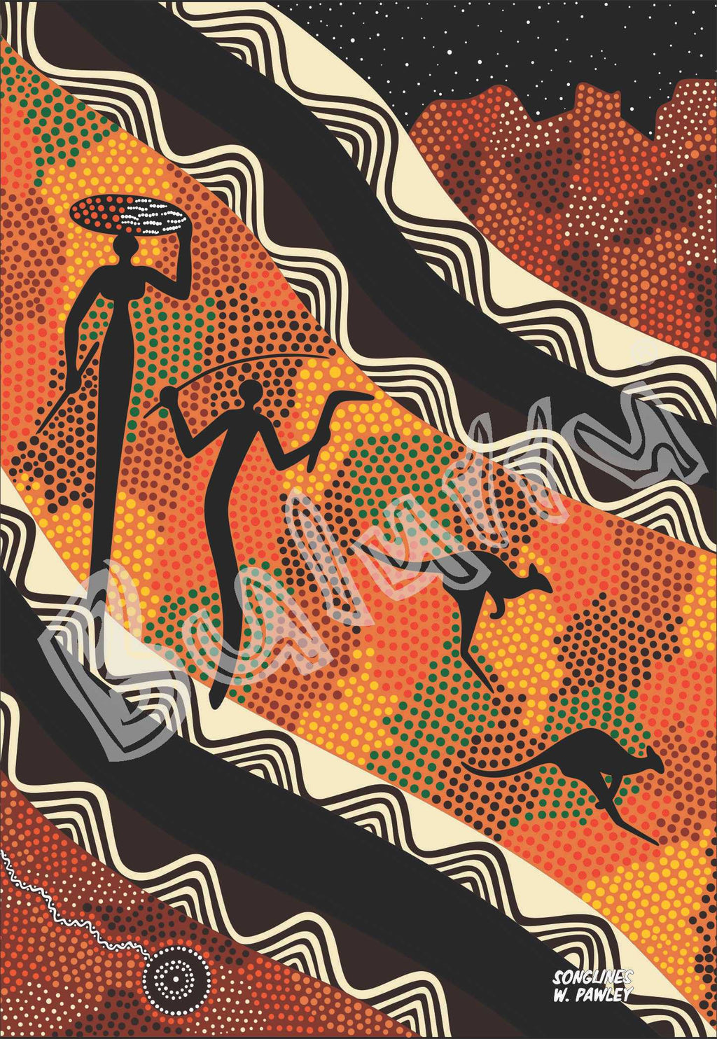 Aboriginal Art Microfibre Teatowels by Wendy Pawley, More Prints