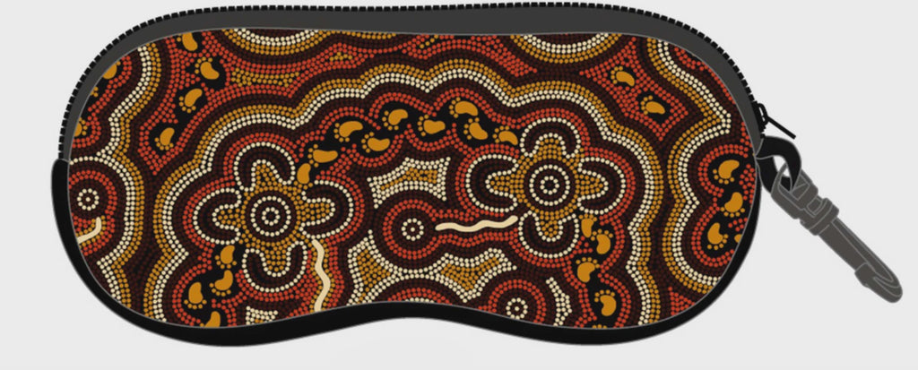 Aboriginal Art Sunglasses Case by Karen Taylor Artists, More Artworks