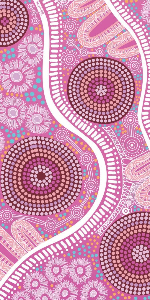 Aboriginal Art Microfibre Beach Towel by Debbie Scott