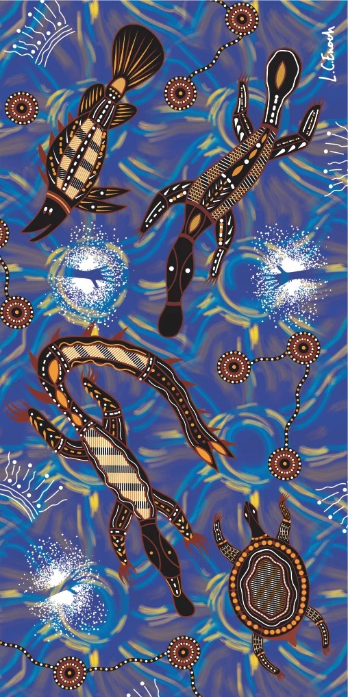 Aboriginal Art Microfibre Teatowels by Lois Enoch, More Prints