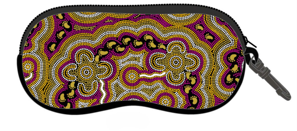 Aboriginal Art Sunglasses Case by Karen Taylor Artists, More Artworks