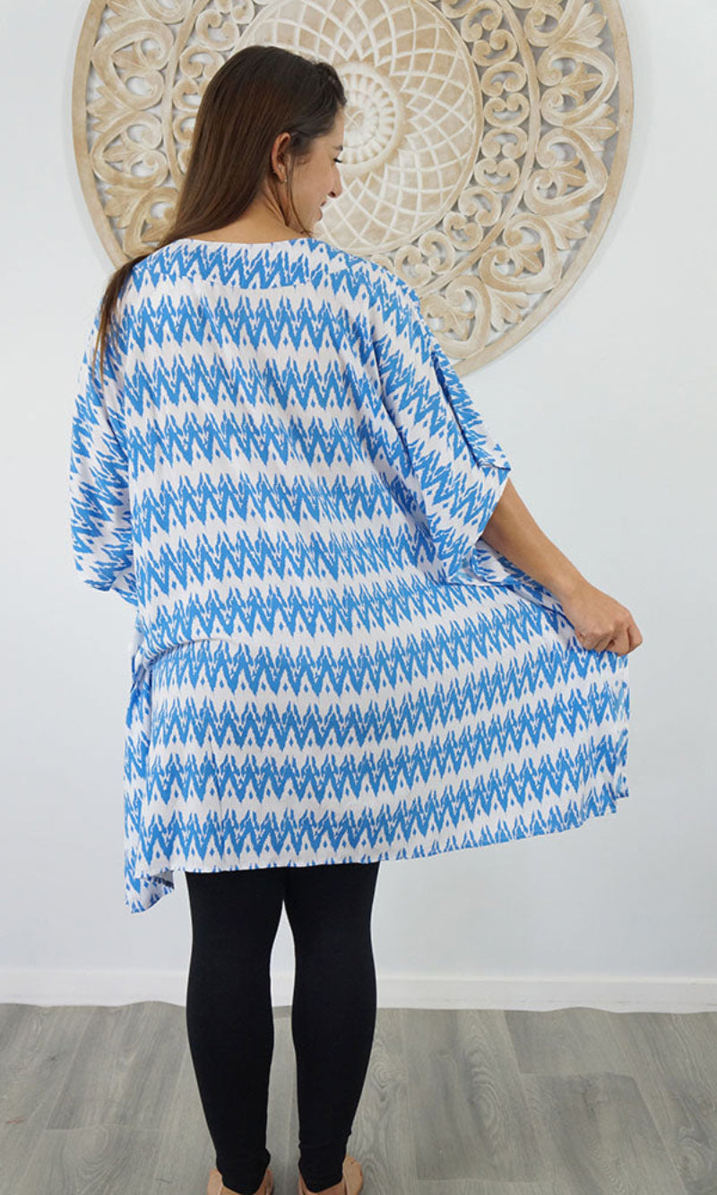 Rayon Cover Classic Mumu Zig Zag – Azure Beach and Resort Wear