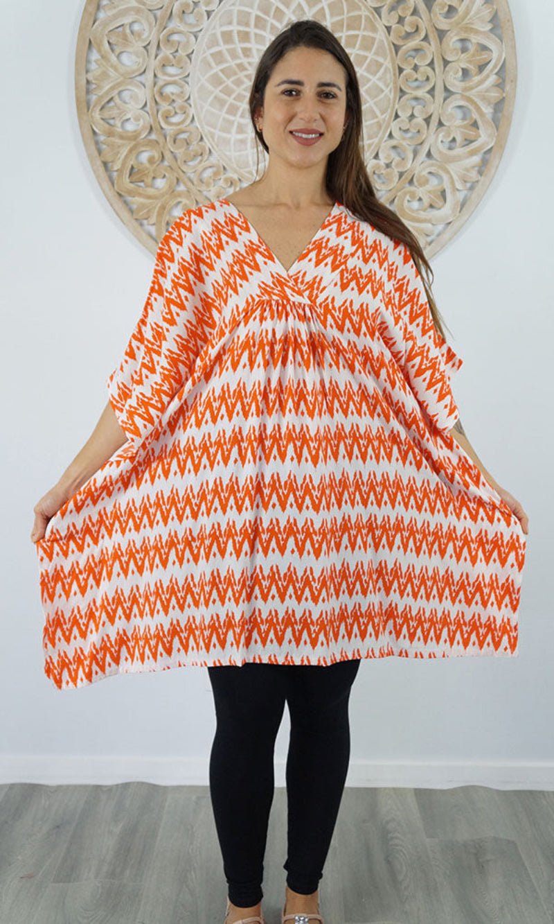 Rayon Cover Classic Mumu Zig Zag – Azure Beach and Resort Wear