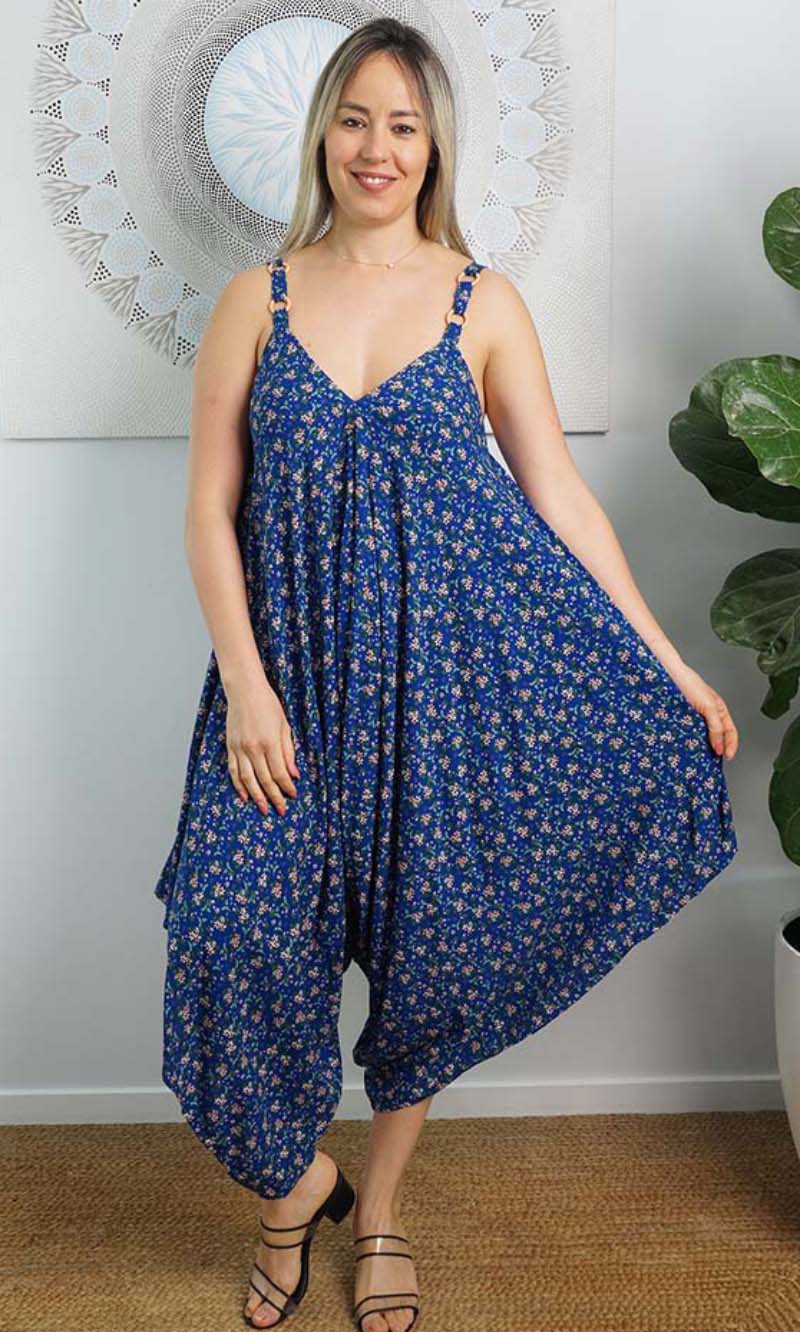 Rayon Clown Jumpsuit Starflower, More Colours