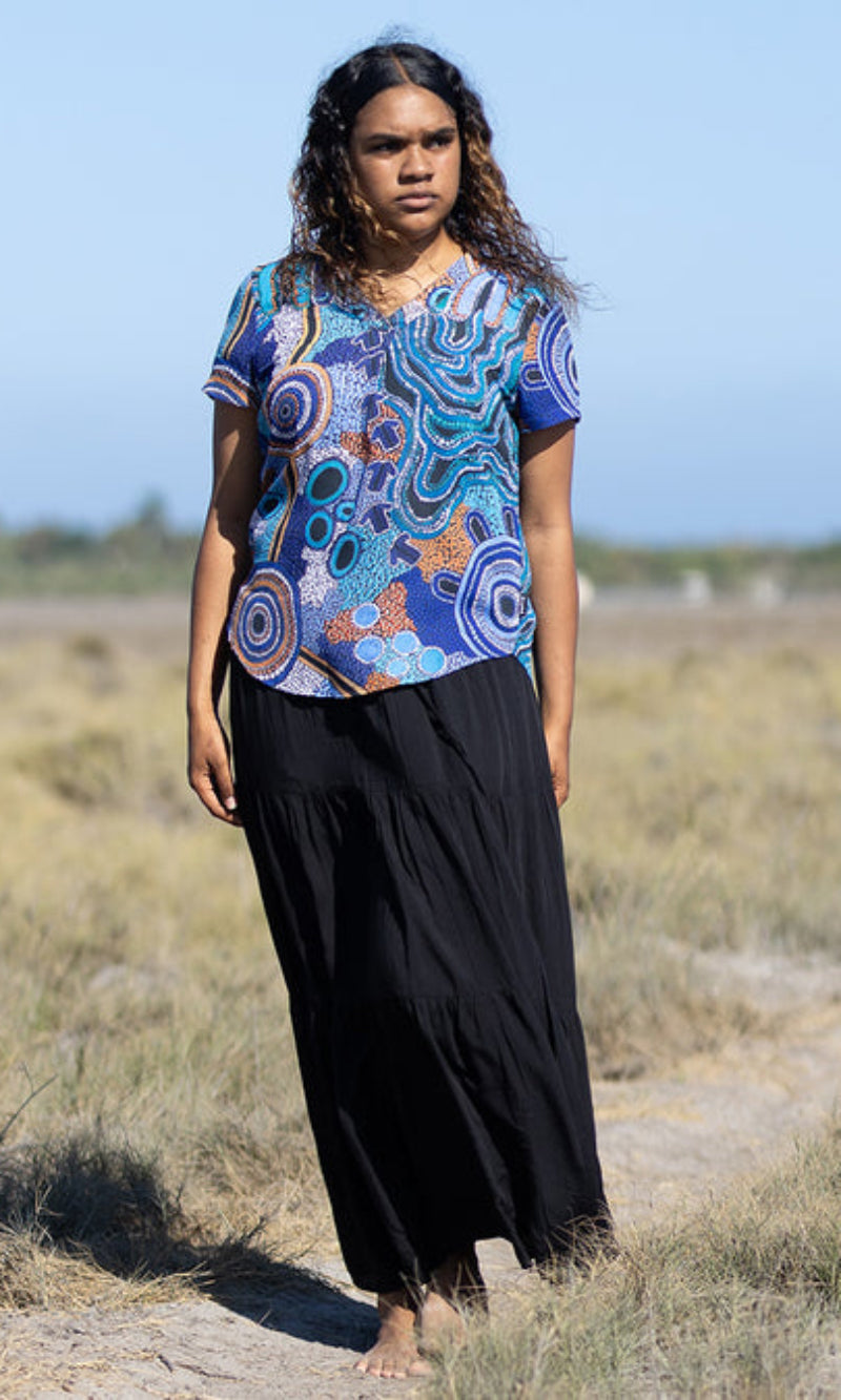 【Ameri】GATHER TUNIC BLOUSE GATHER SLEEVE ROUND BLOUSE