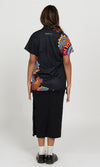 Aboriginal Art Ladies Fitted Bamboo Polo Celebration