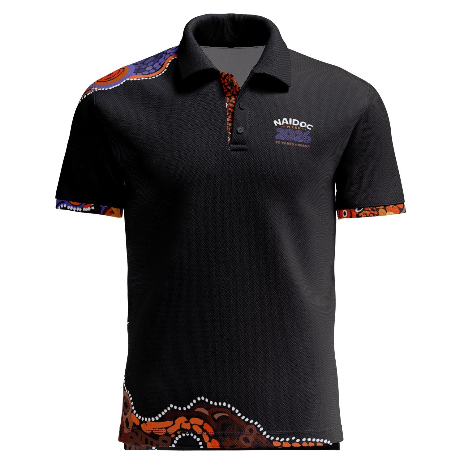 Aboriginal Art Unisex Polo Growth – Azure Beach and Resort Wear