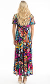 Rayon Dress Layered Midi Dress with Tie Waist Copacabana