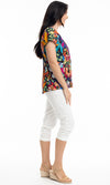 Cotton Top Pleated Short Sleeve Copacabana