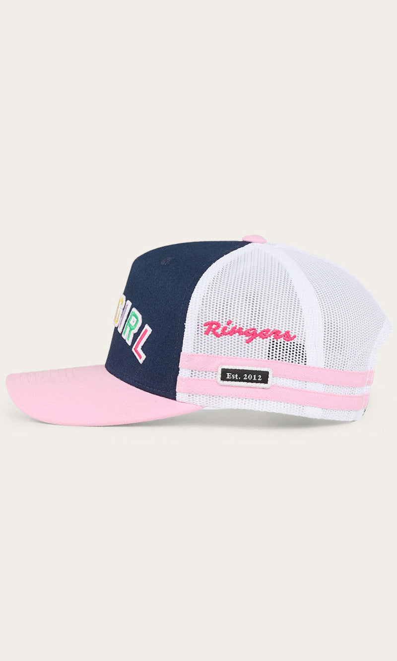 Cowgirl Kids Trucker Cap Navy/Pastel Pink
