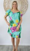 Rayon Dress Short Diva Flores, More Colours