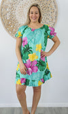 Rayon Dress Short Diva Flores, More Colours