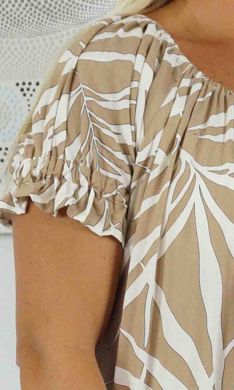 Rayon Dress Short Diva Palm Leaf, More Colours