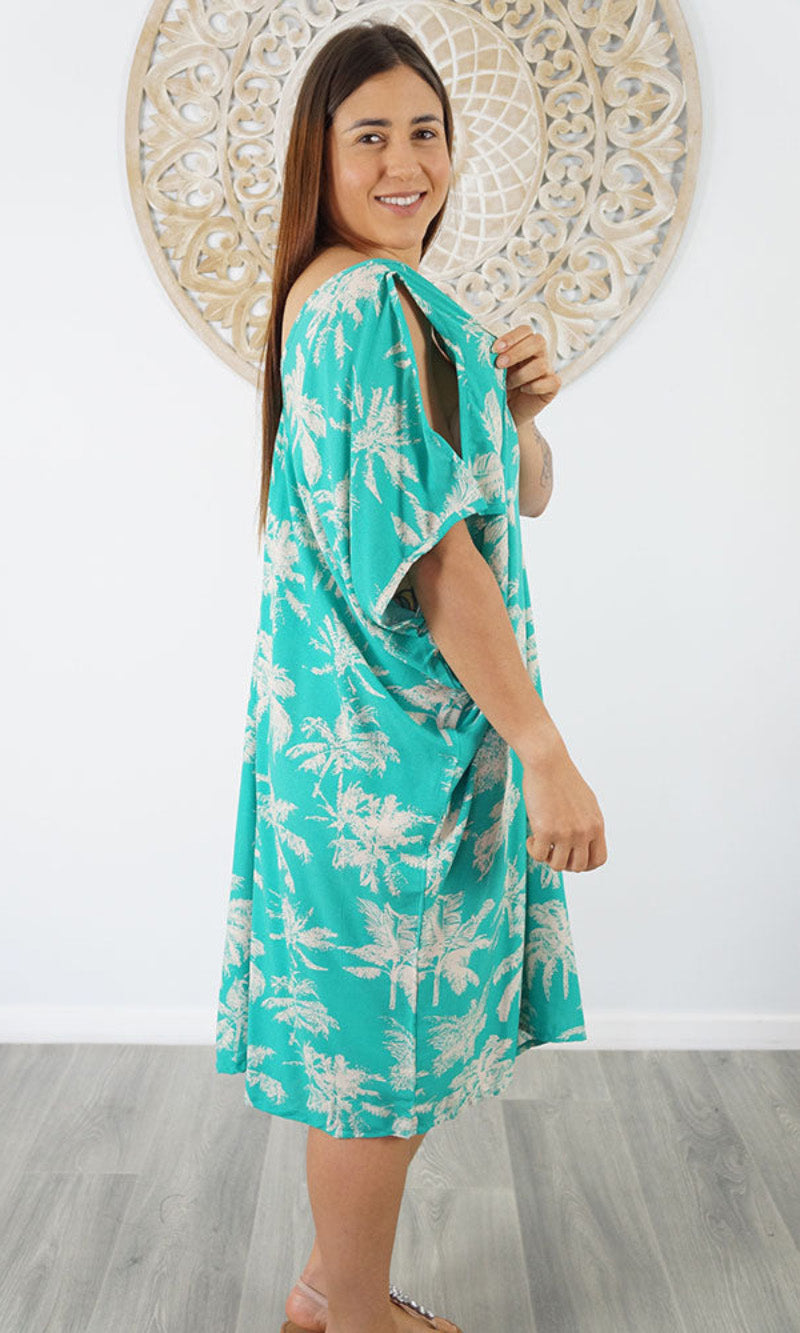 Rayon Dress Drifter Coconuts Mint