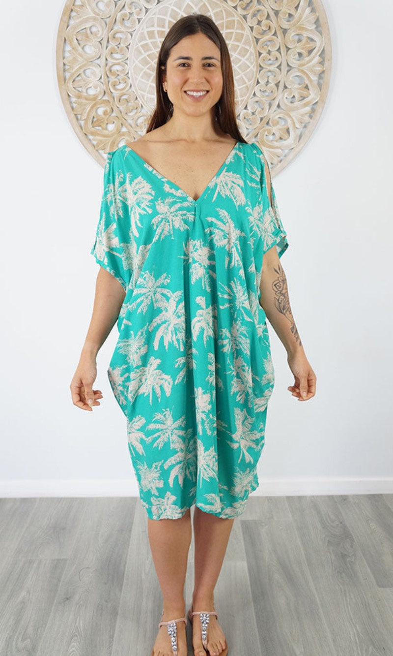 Rayon Dress Drifter Coconuts Mint