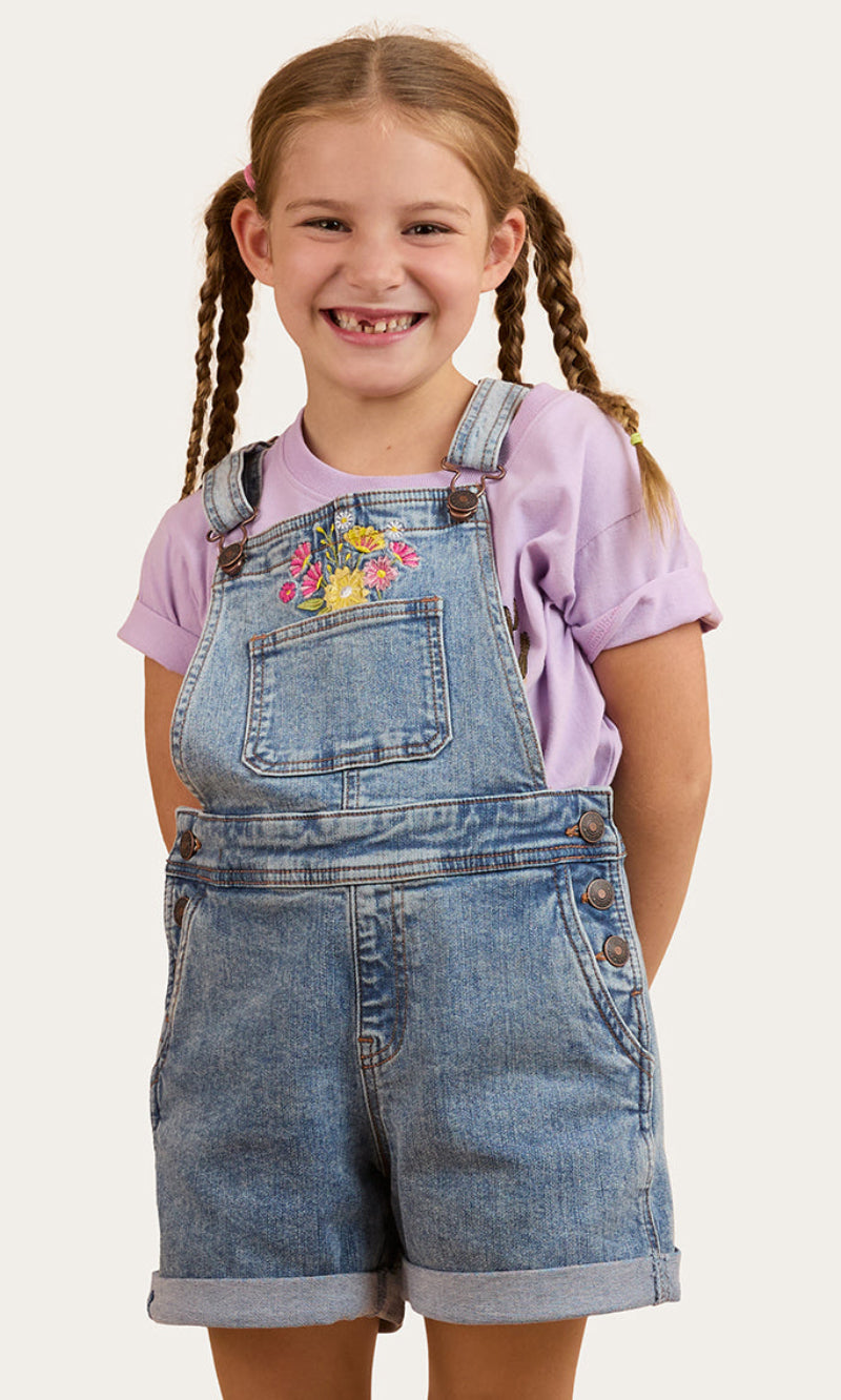 Dahlia Kids Denim Short Overall